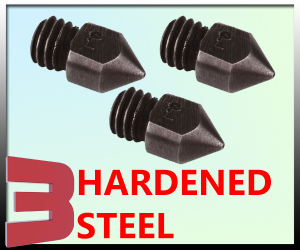 Nozzle MK8 Hardened Steel E3D compatible