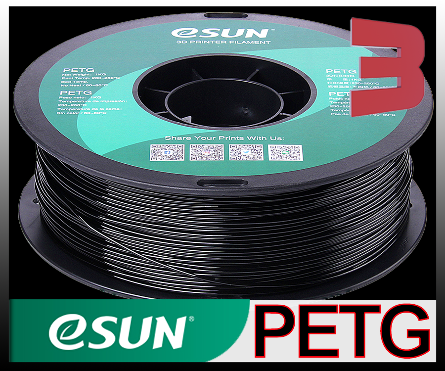 eSun PetG 3D Filament 1.75mm 1Kg SOLID GREY • 3D Printer Store
