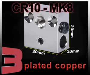 CR10 Plated Copper Heating Block - High Temperature