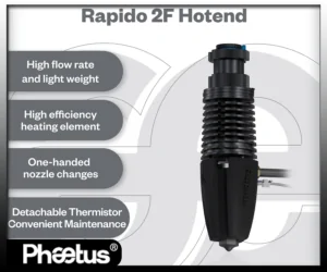 Phaetus Rapido Hotend 2F UHF Black