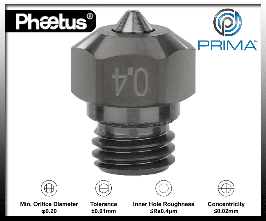 Phaetus PS Hardened steel nozzle 0.25 /1.75mm
