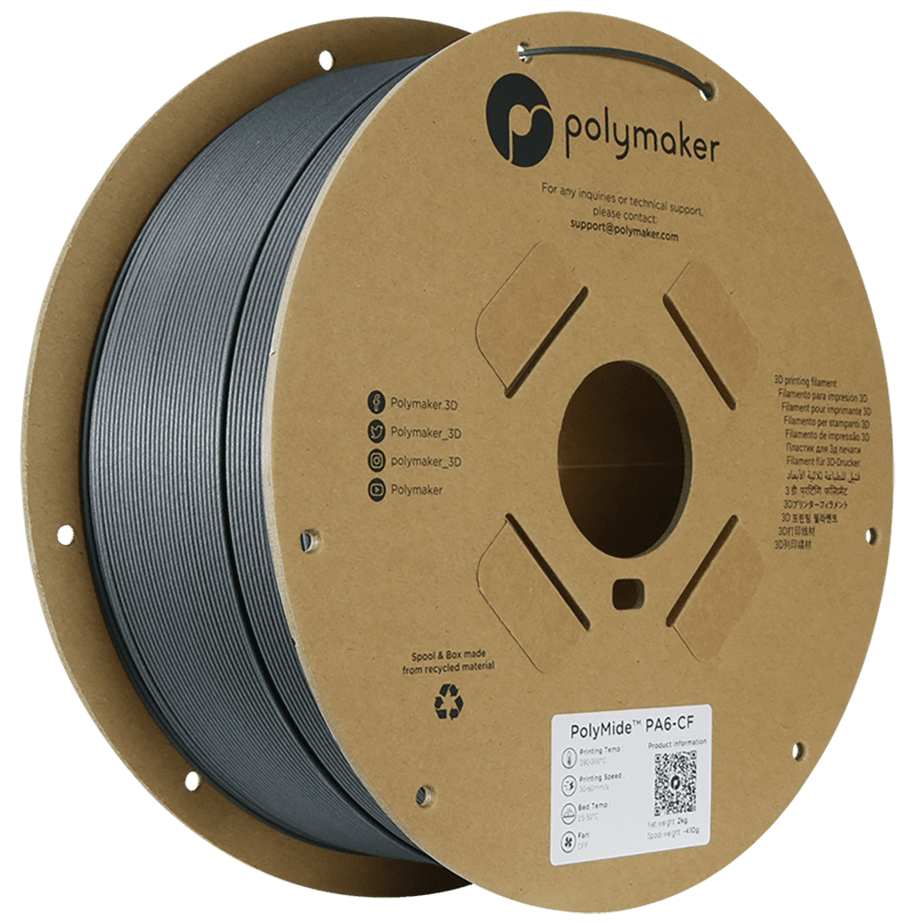 Filament PolyMide nylon 6 fibre de carbone 0.5KG 1.75mm
