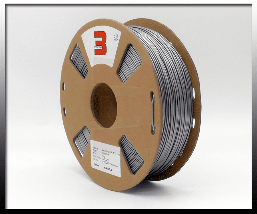 Metallic Aluminium PLA - 1.75mm Eco Premium Metal-Like Filament - 3DEA