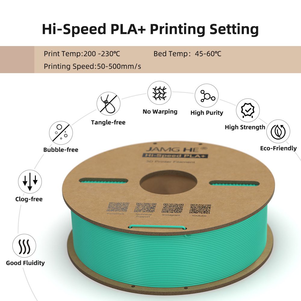 JH HS-PLA+ High Speed Filament 1.75mm - 3DEA