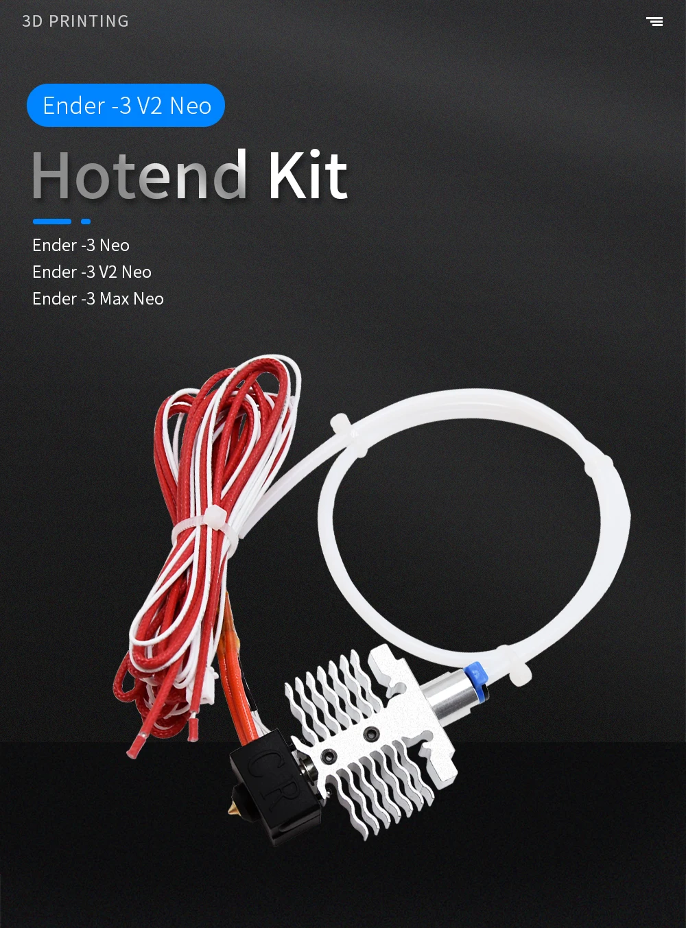 Hotend Kit Ender-3 V2 Neo/Ender-3 Max Neo/Ender-3 Neo Hotend Kit 24V 40W