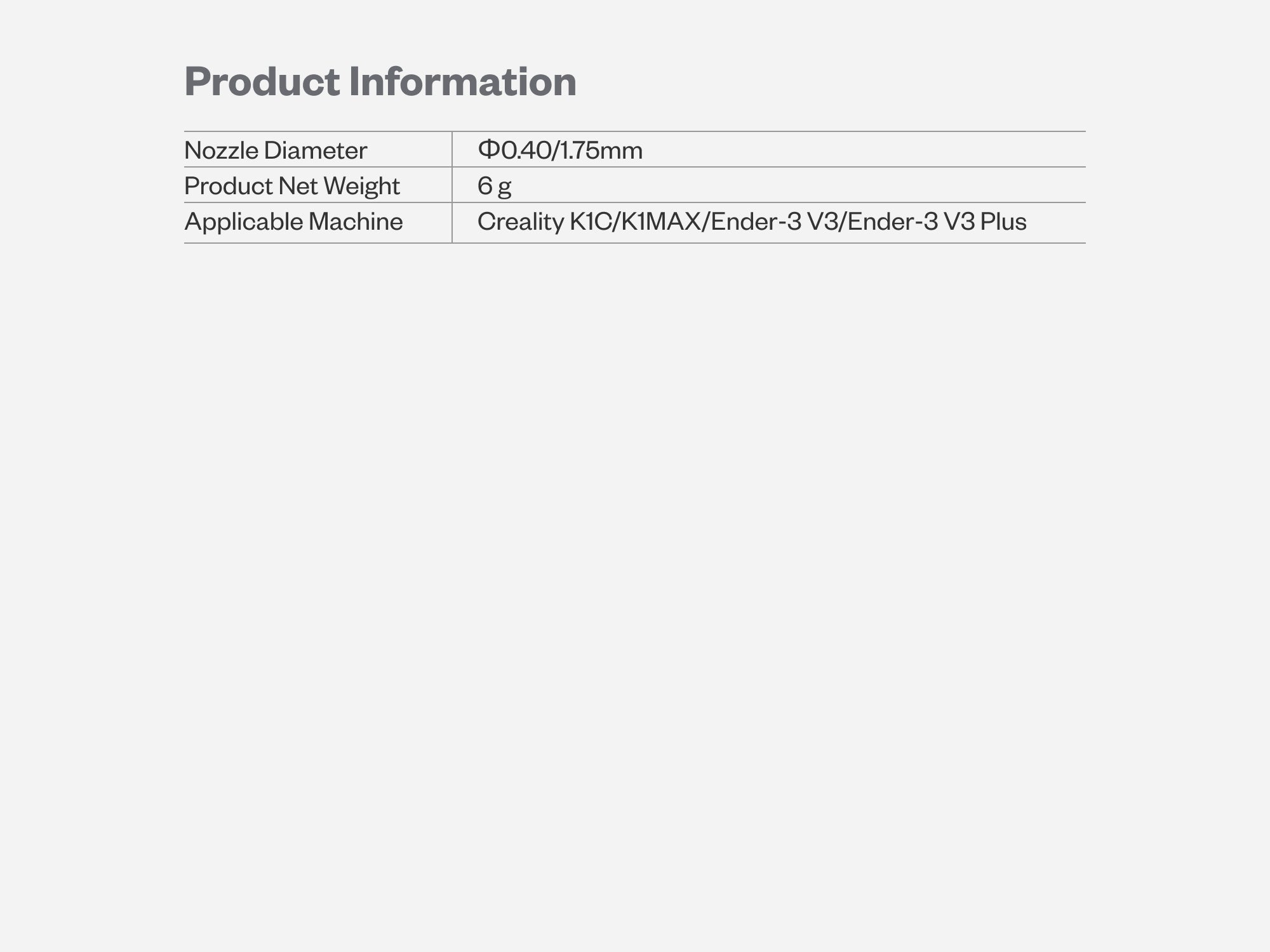 Phaetus Silicon Carbide Nozzle Suitable For Creality
