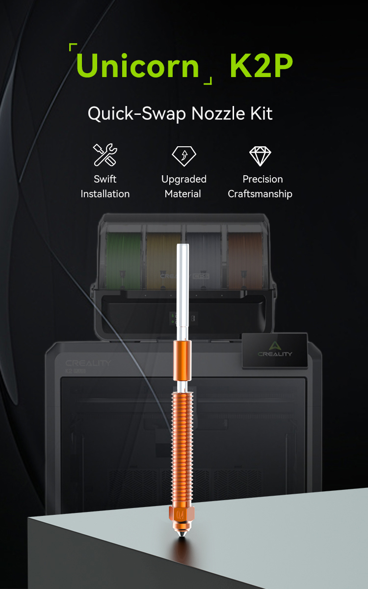 K2 Plus Unicorn Quick-Swap Nozzle for Creality