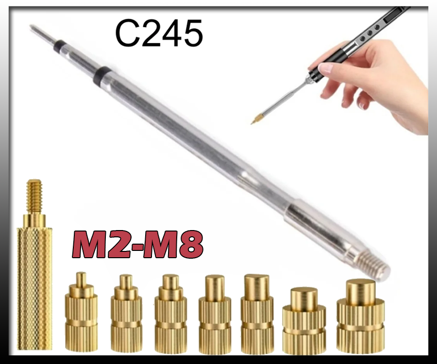 C245 Soldering Iron Tips For Heat Insert Nut M2-M8