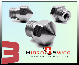 Micro Swiss Plated Wear Resistant Nozzle MK10 for All Metal Hotend ONLY