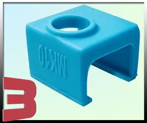 Blue MK10 Silicone Sock Insulation - Wanhao i3 QIDI TECH Flashforge