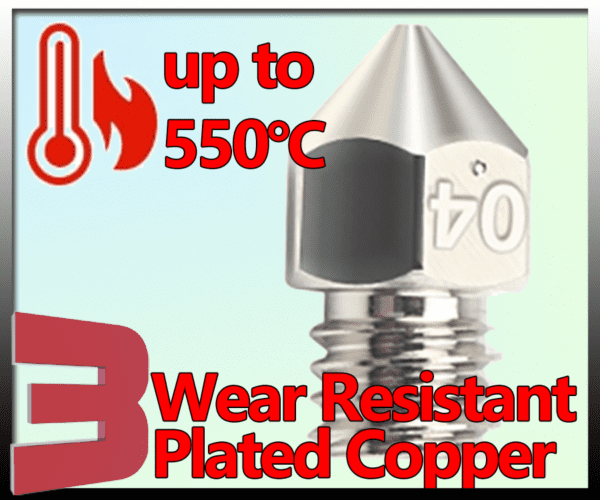 MK8 Plated Copper Nozzle