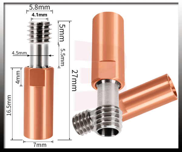 Bi-Metal CR10 Heatbreak Titanium Copper