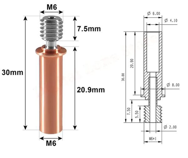 CR6 SE Heatbrak Throat Bi-Metal